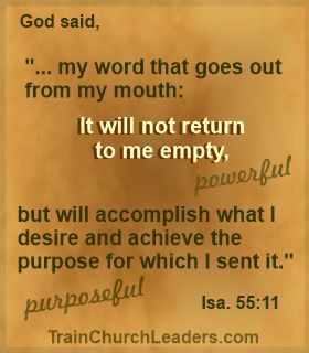 Root Vision and Goals in the Powerful and Purposeful Word of God