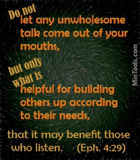 Be an Example Through Wholesome Communication, Building Others Up